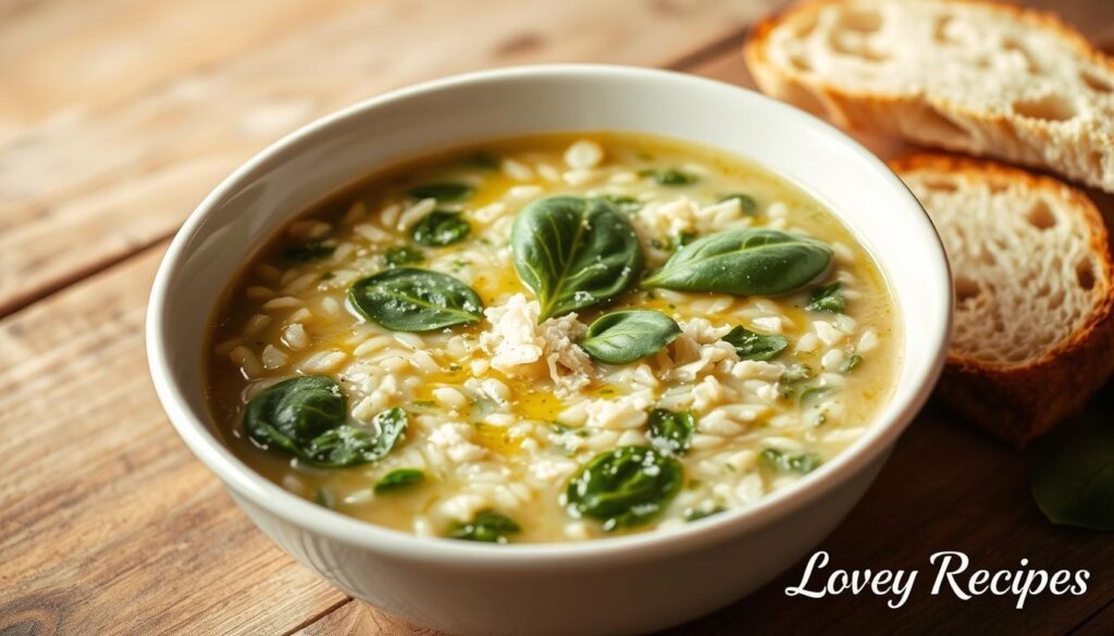 Arborio Spinach Rice Soup Recipe