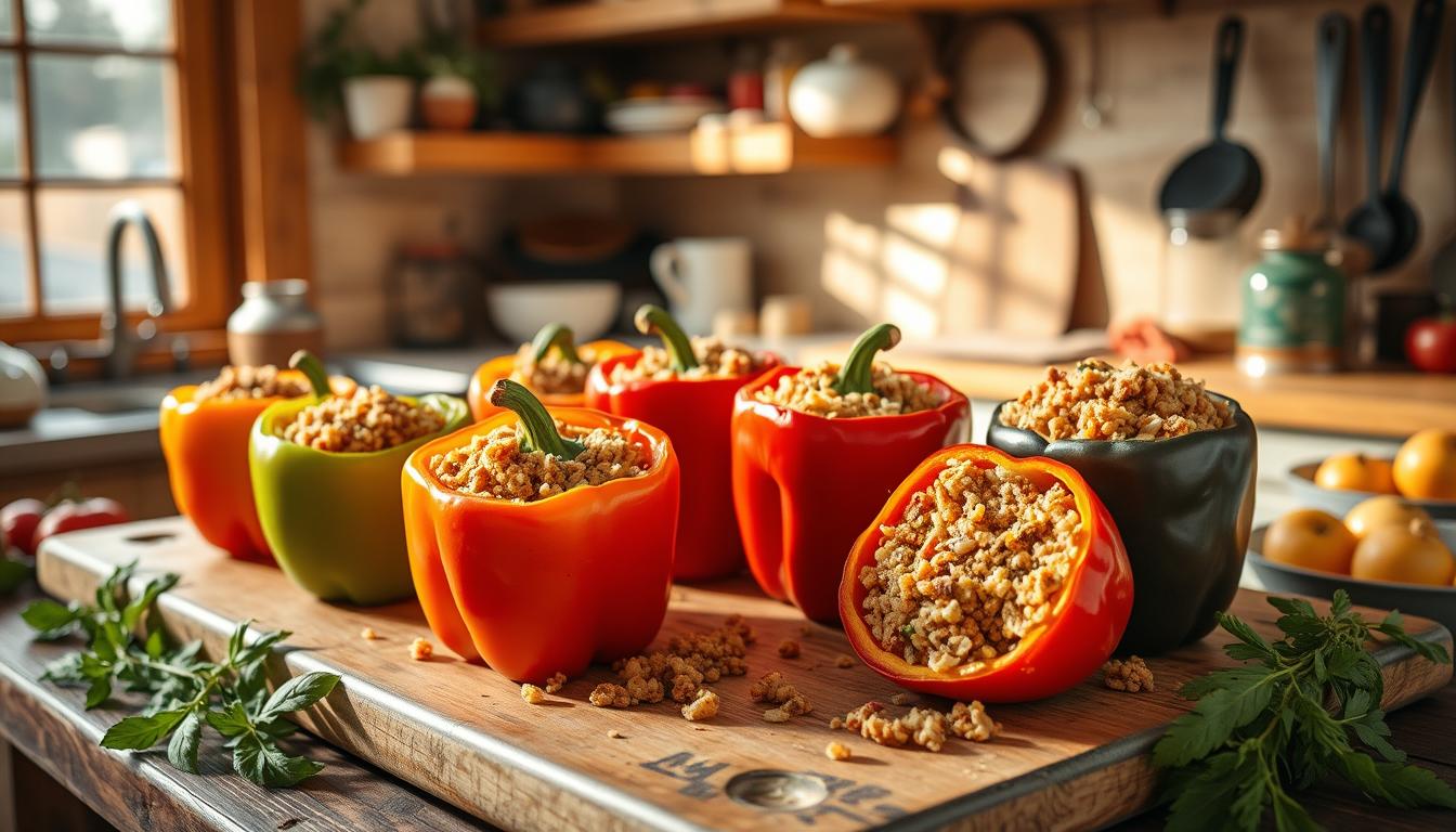 Old Fashioned Stuffed Bell Peppers Recipe